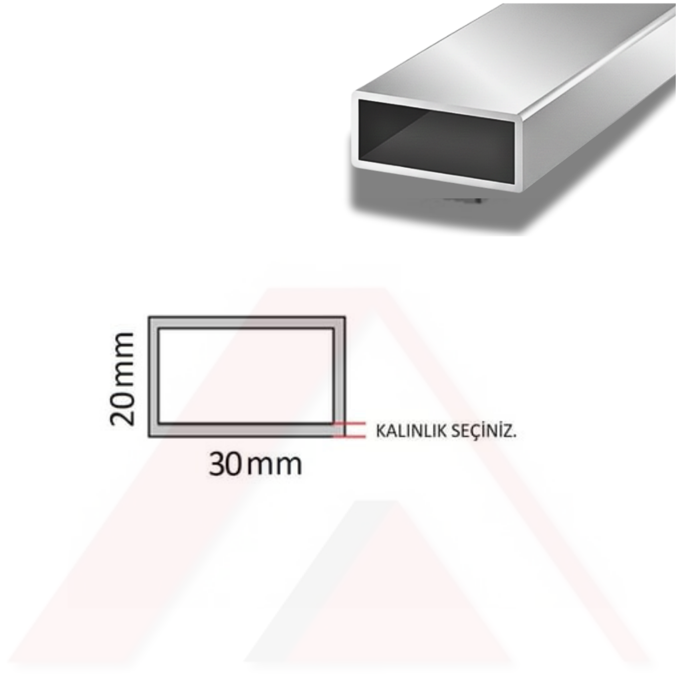 Aluminyum Kutu Profil 30x20