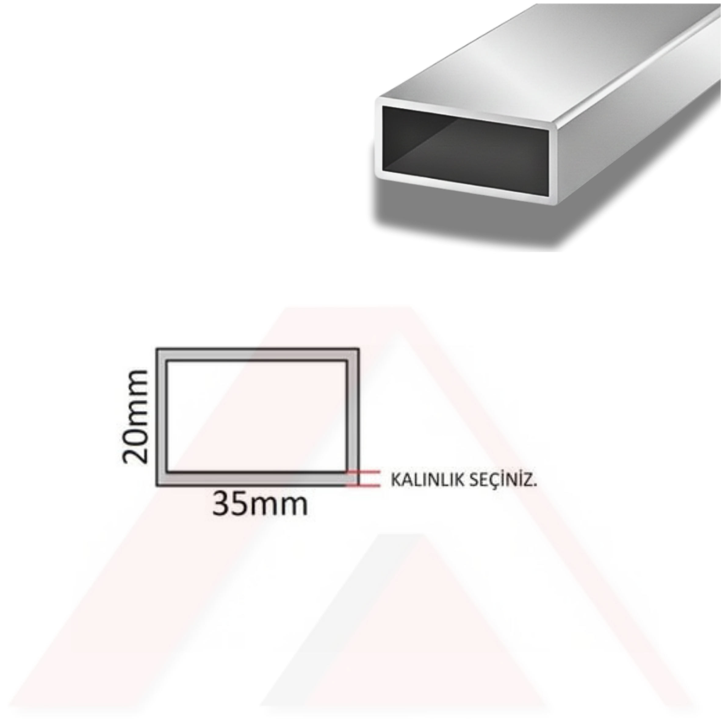 Aluminyum Kutu Profil 35x20