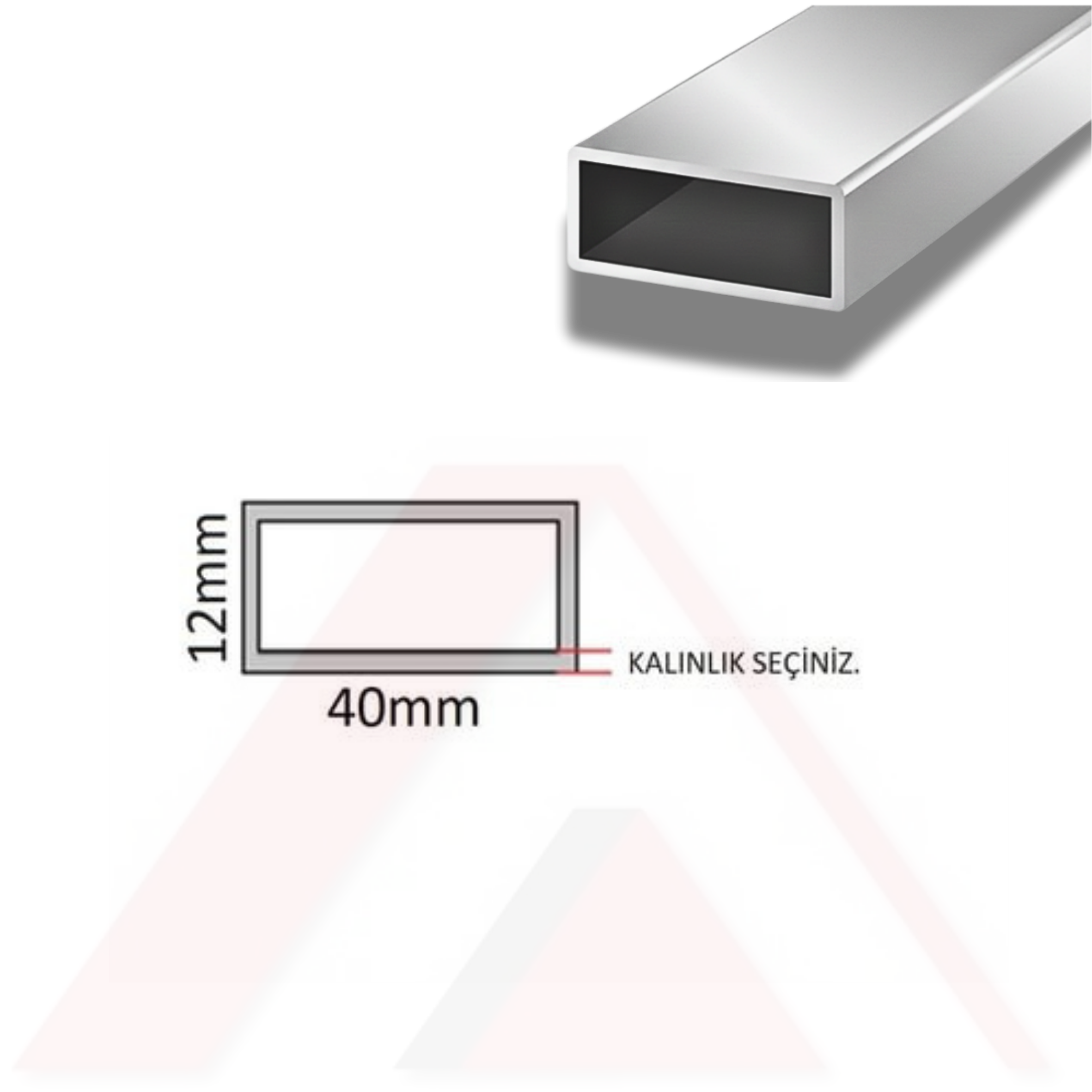Aluminyum Kutu Profil 40x12