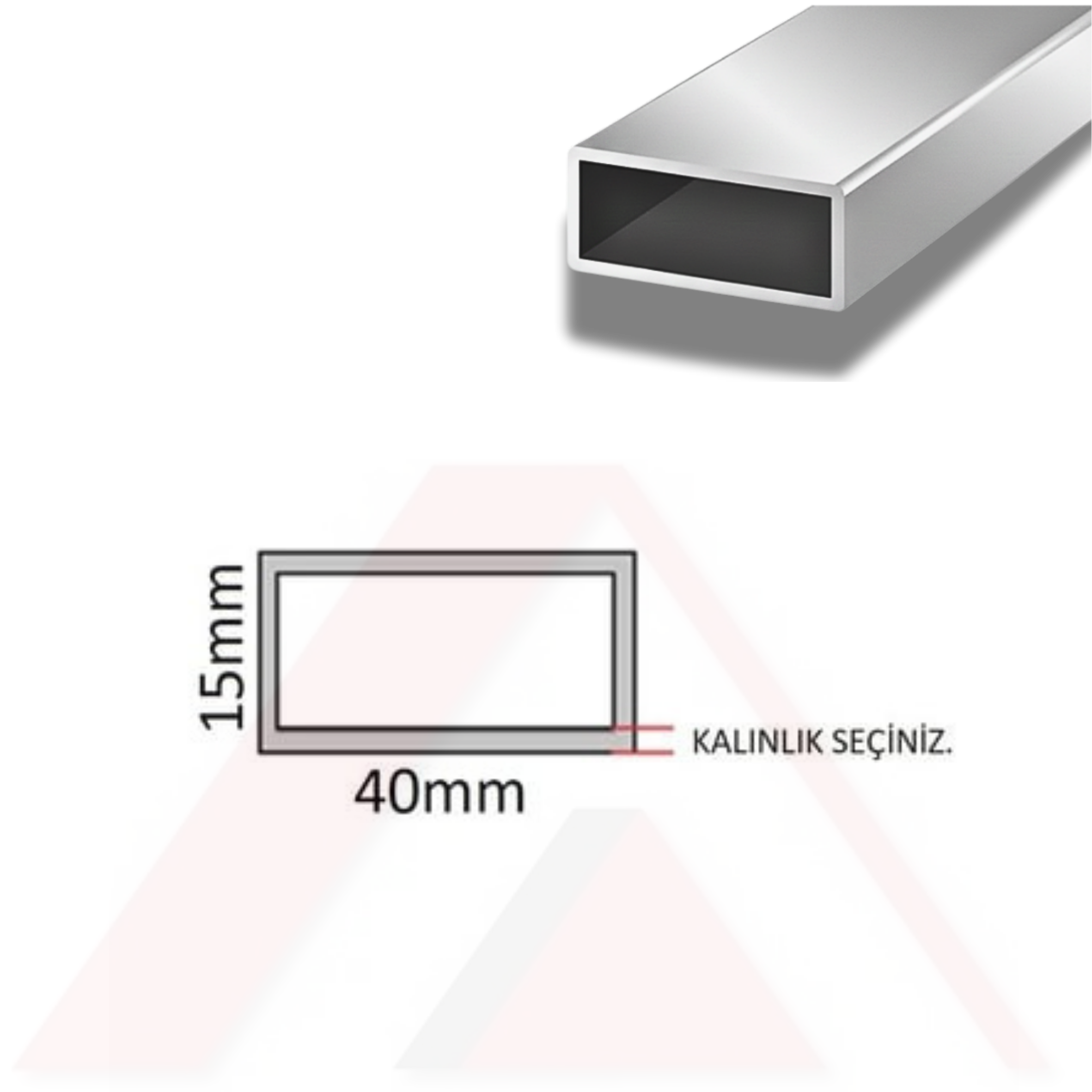 Aluminyum Kutu Profil 40x15