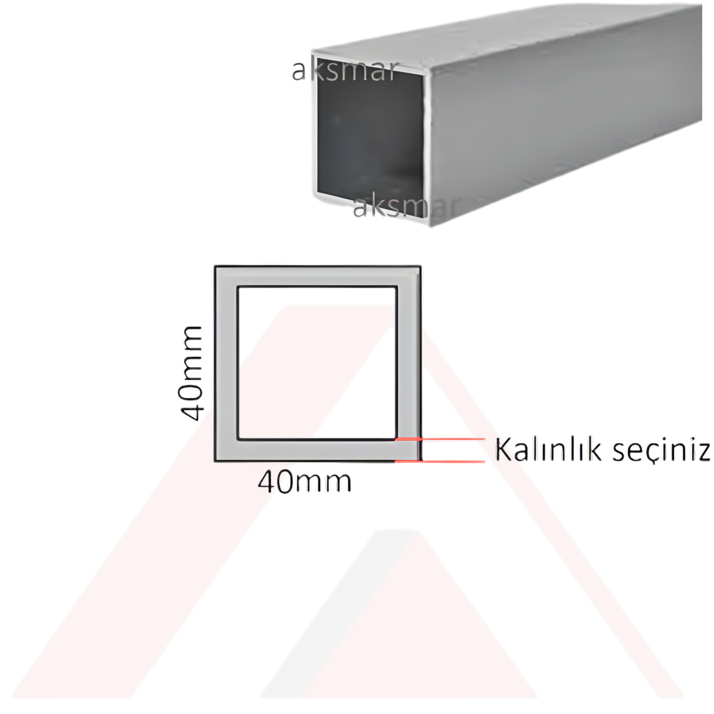 Aluminyum Kutu Profil 40x40
