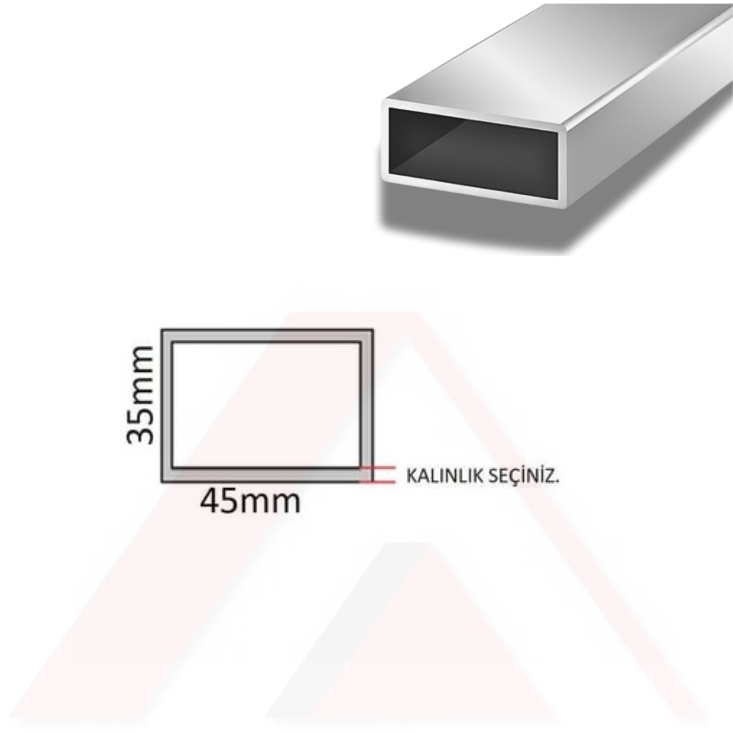Aluminyum Kutu Profil 45x35