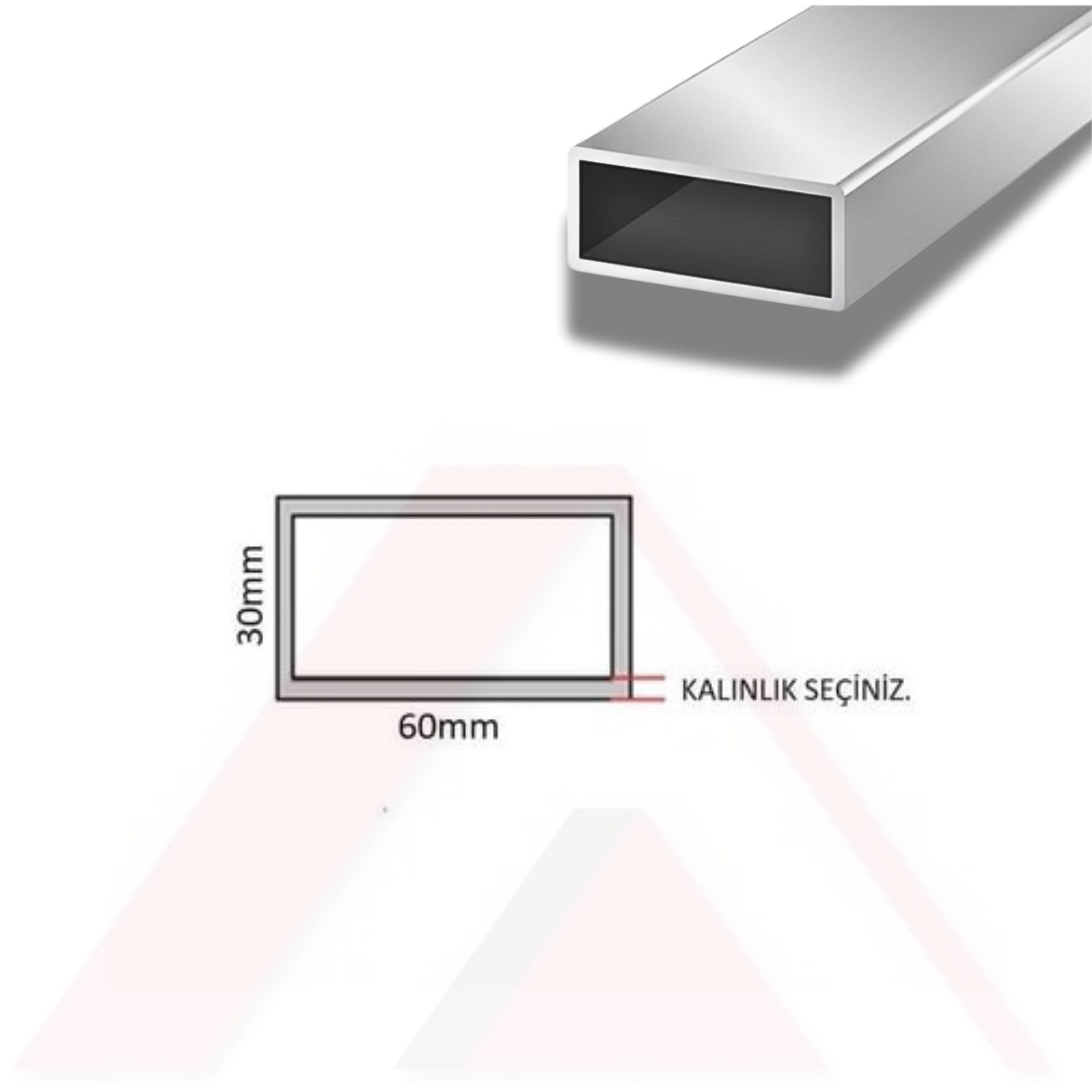Aluminyum Kutu Profil 60x30