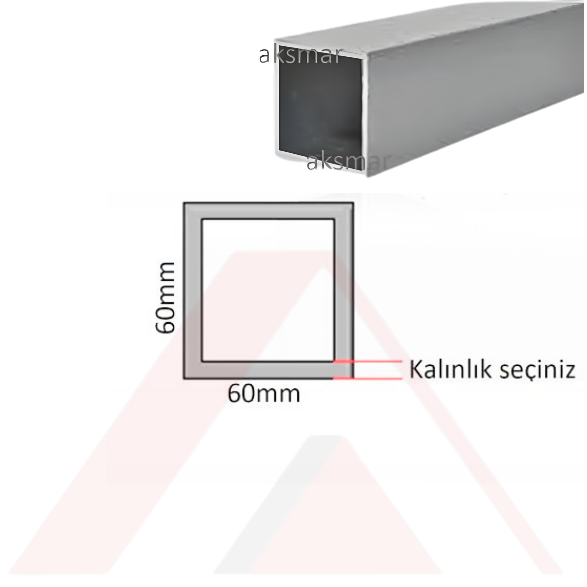 Aluminyum Kutu Profil 60x60