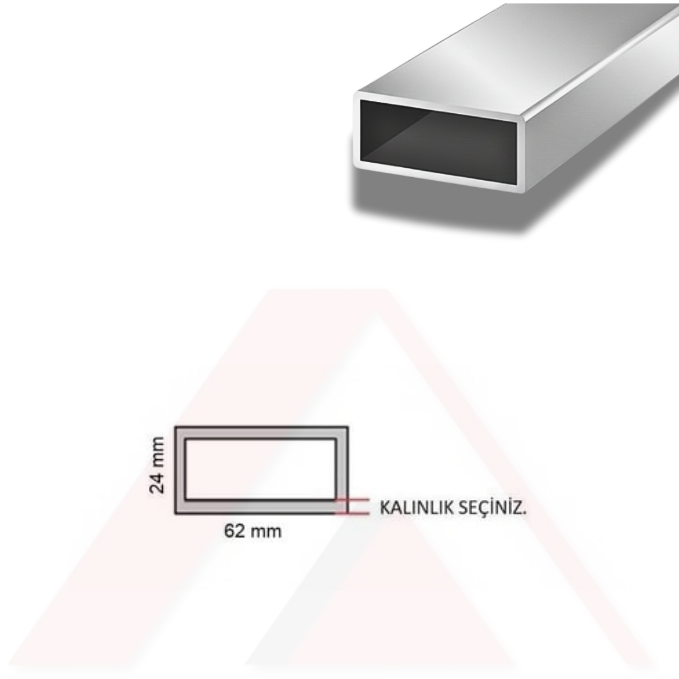 Aluminyum Kutu Profil 62x24