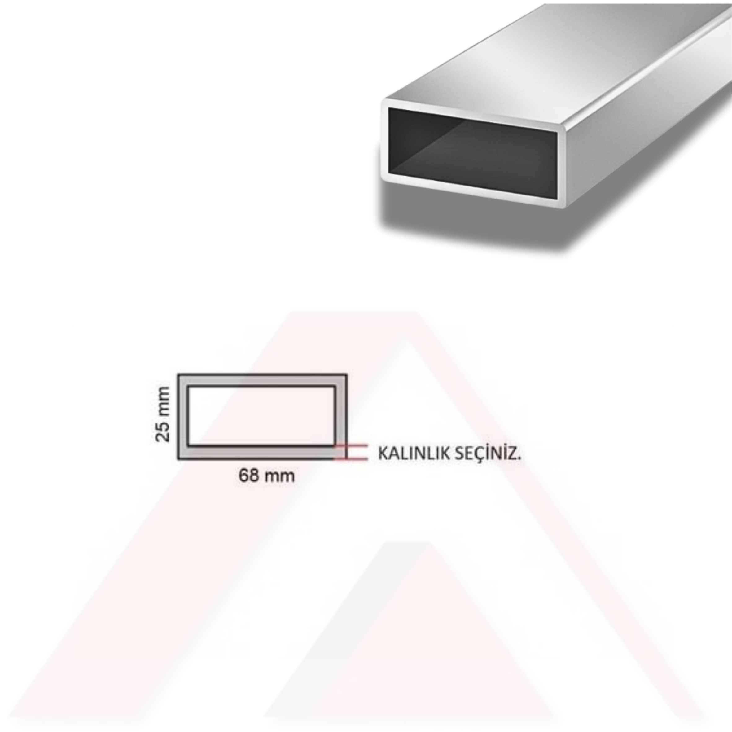 Aluminyum Kutu Profil 68x25