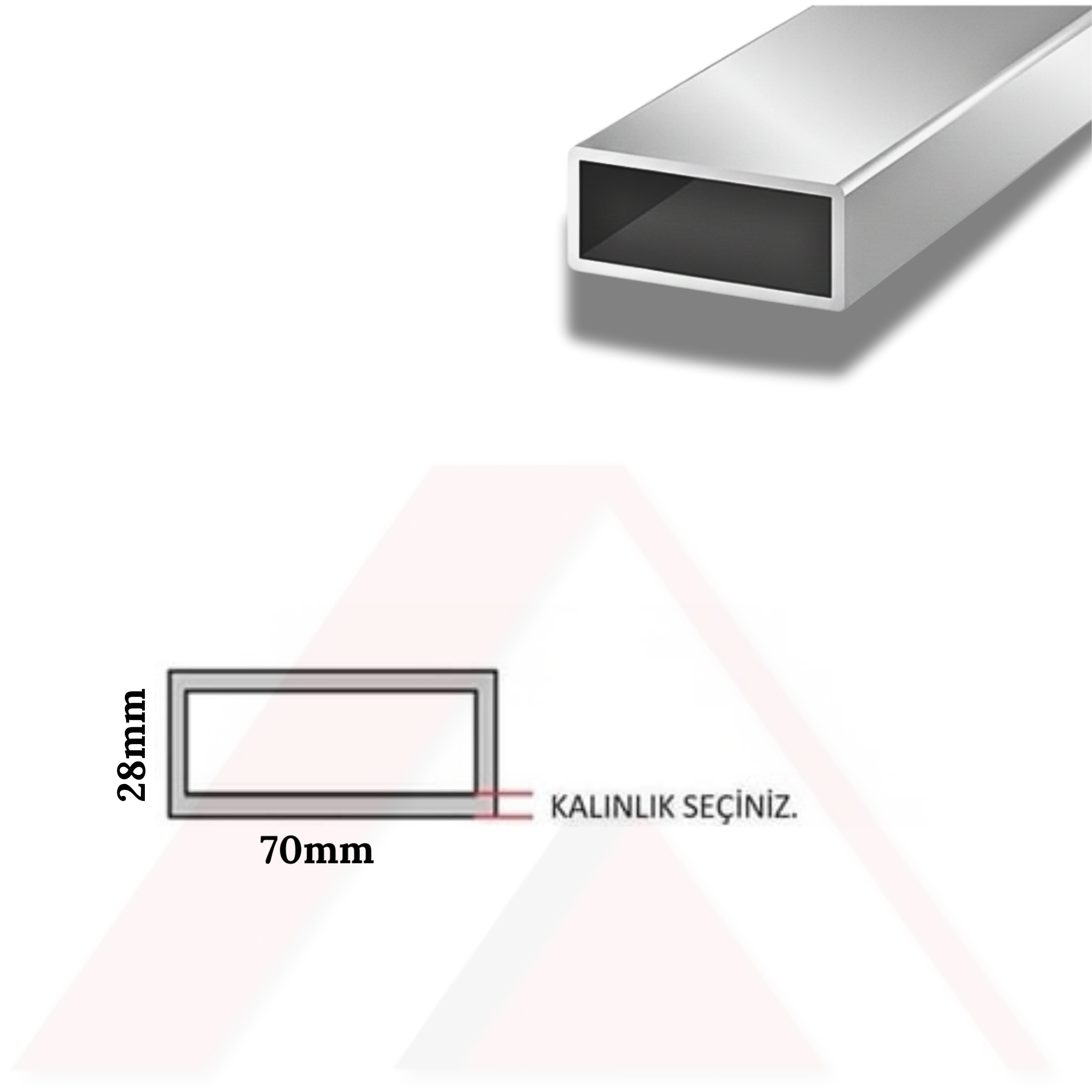 Aluminyum Kutu Profil 70x28