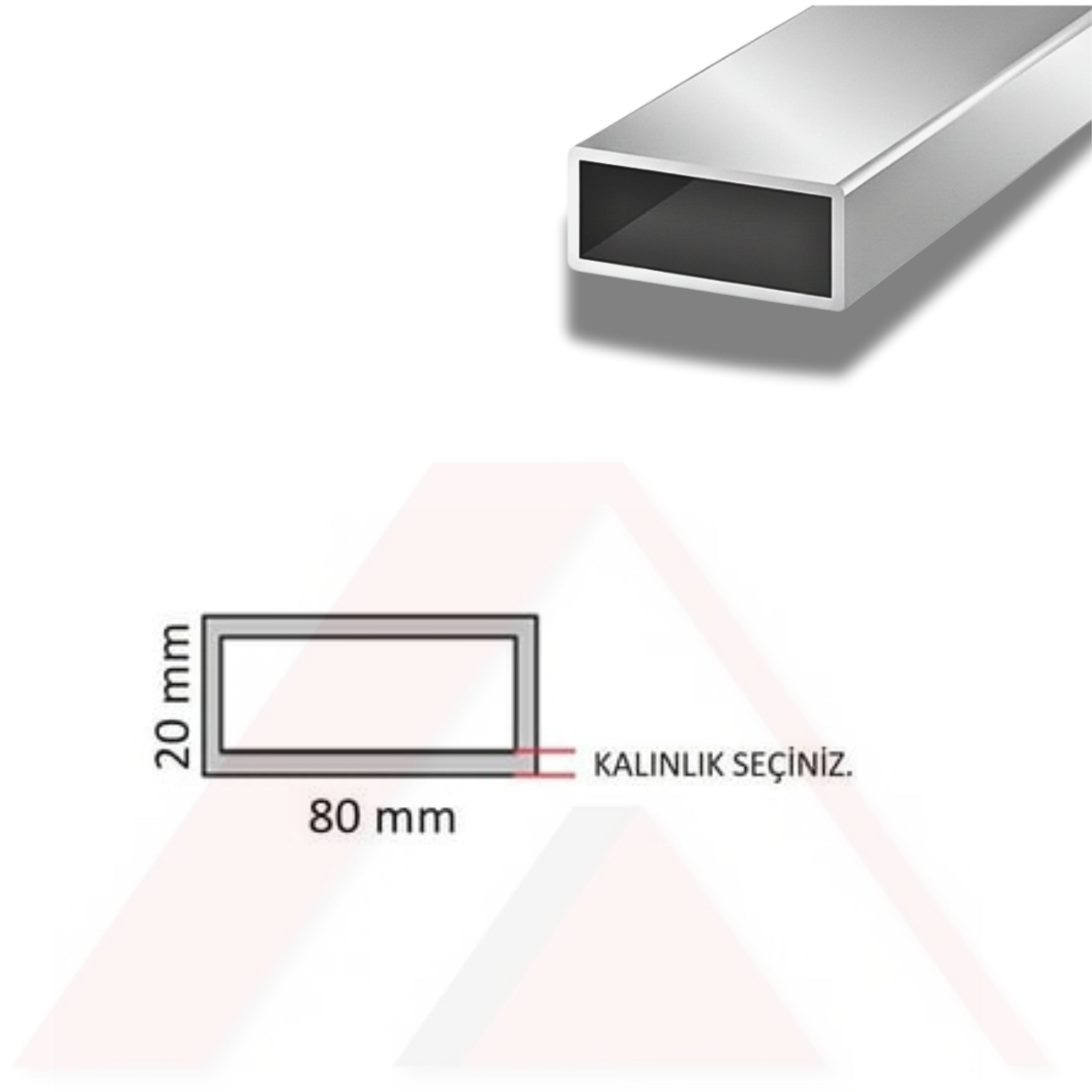 Aluminyum Kutu Profil 80x20