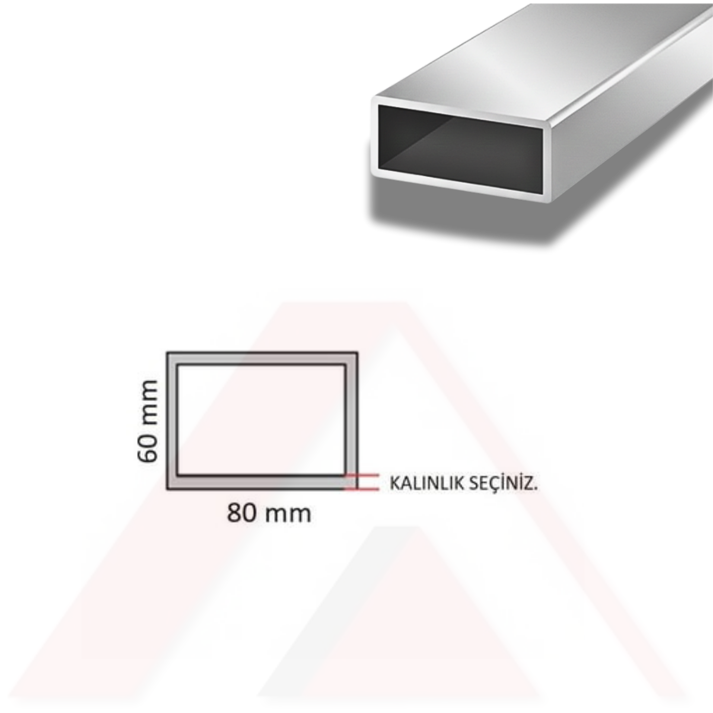 Aluminyum Kutu Profil 80x60