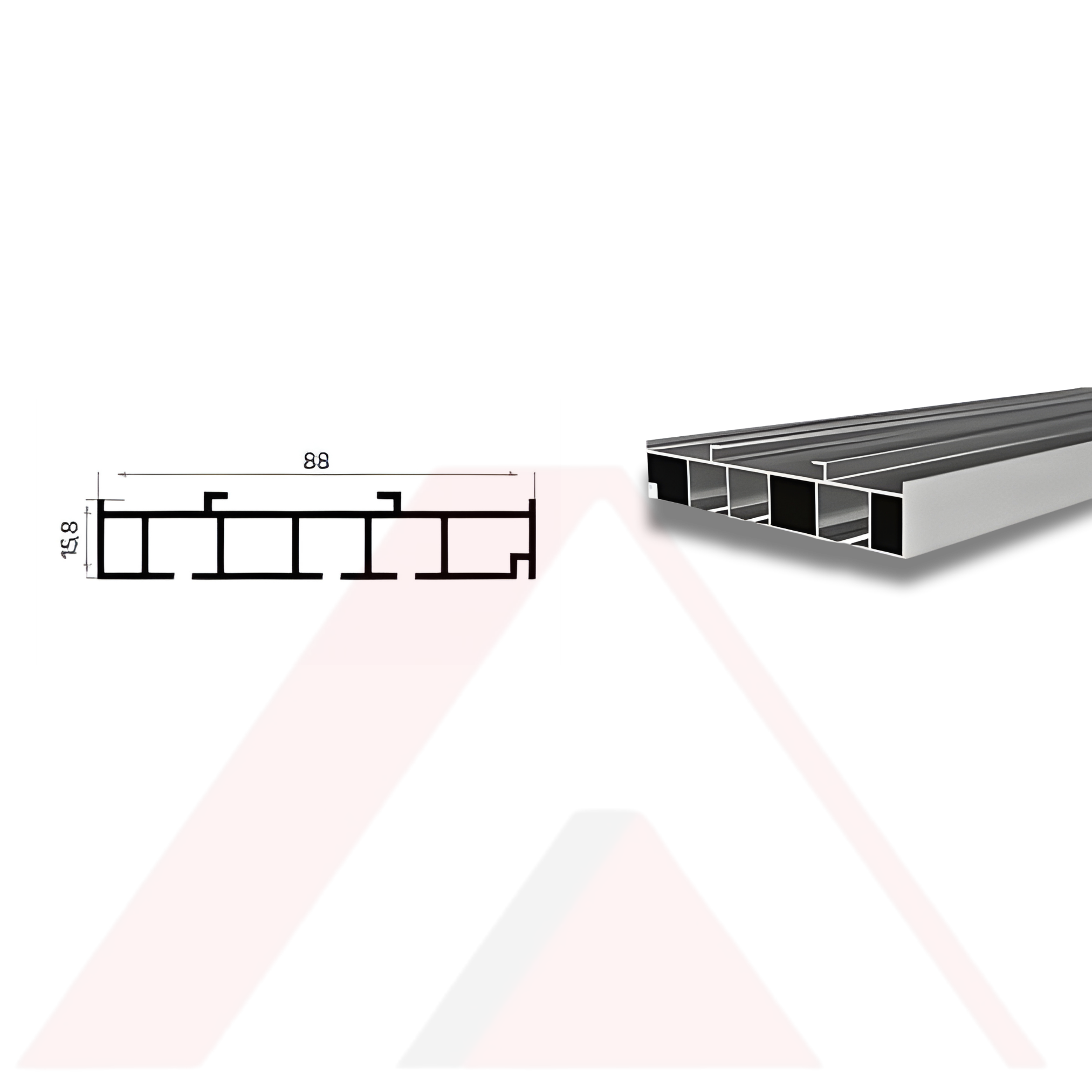 ALUMİNYUM PERDE RAYI 3 LÜ