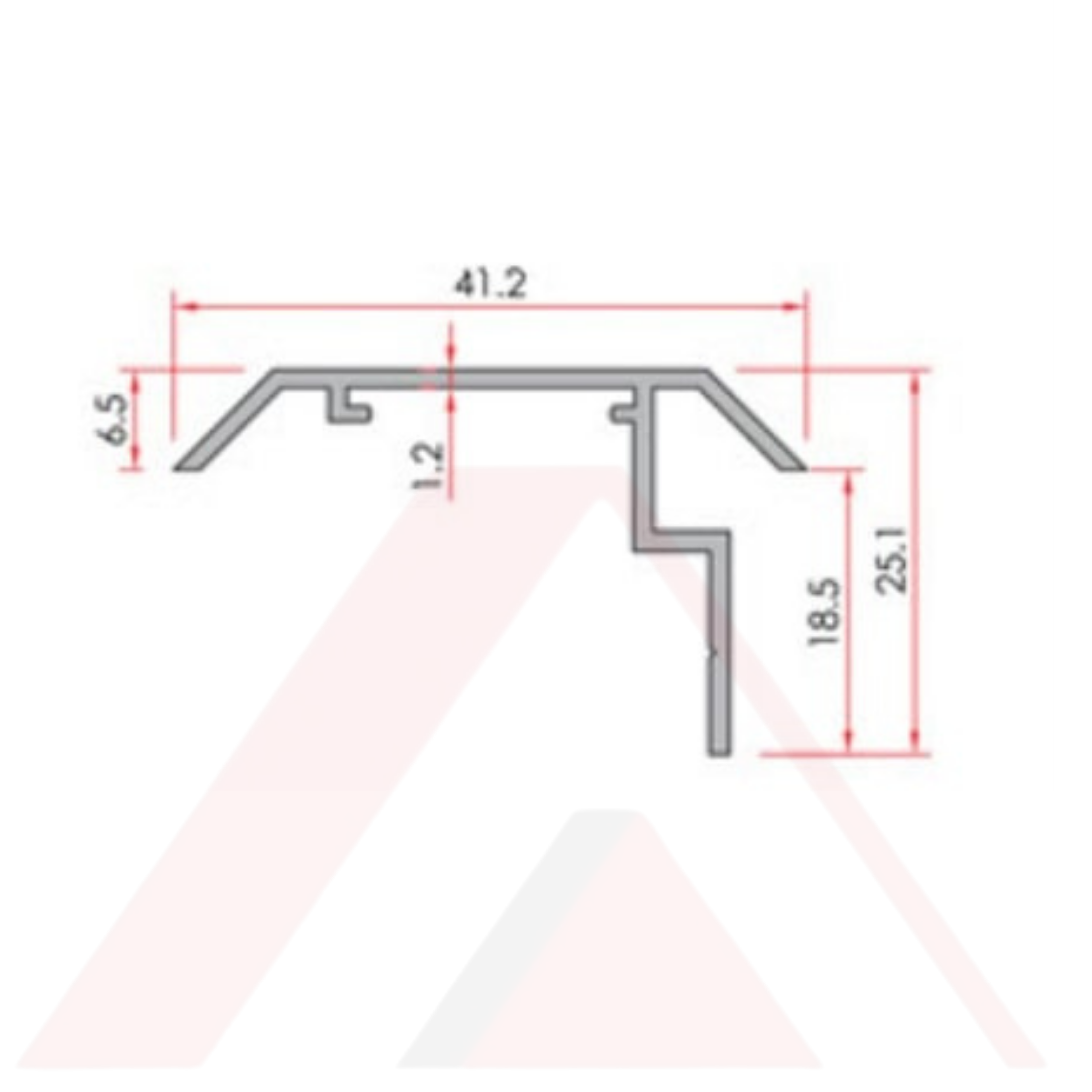 ALUMİNYUM PERVAZ 41,2 mm