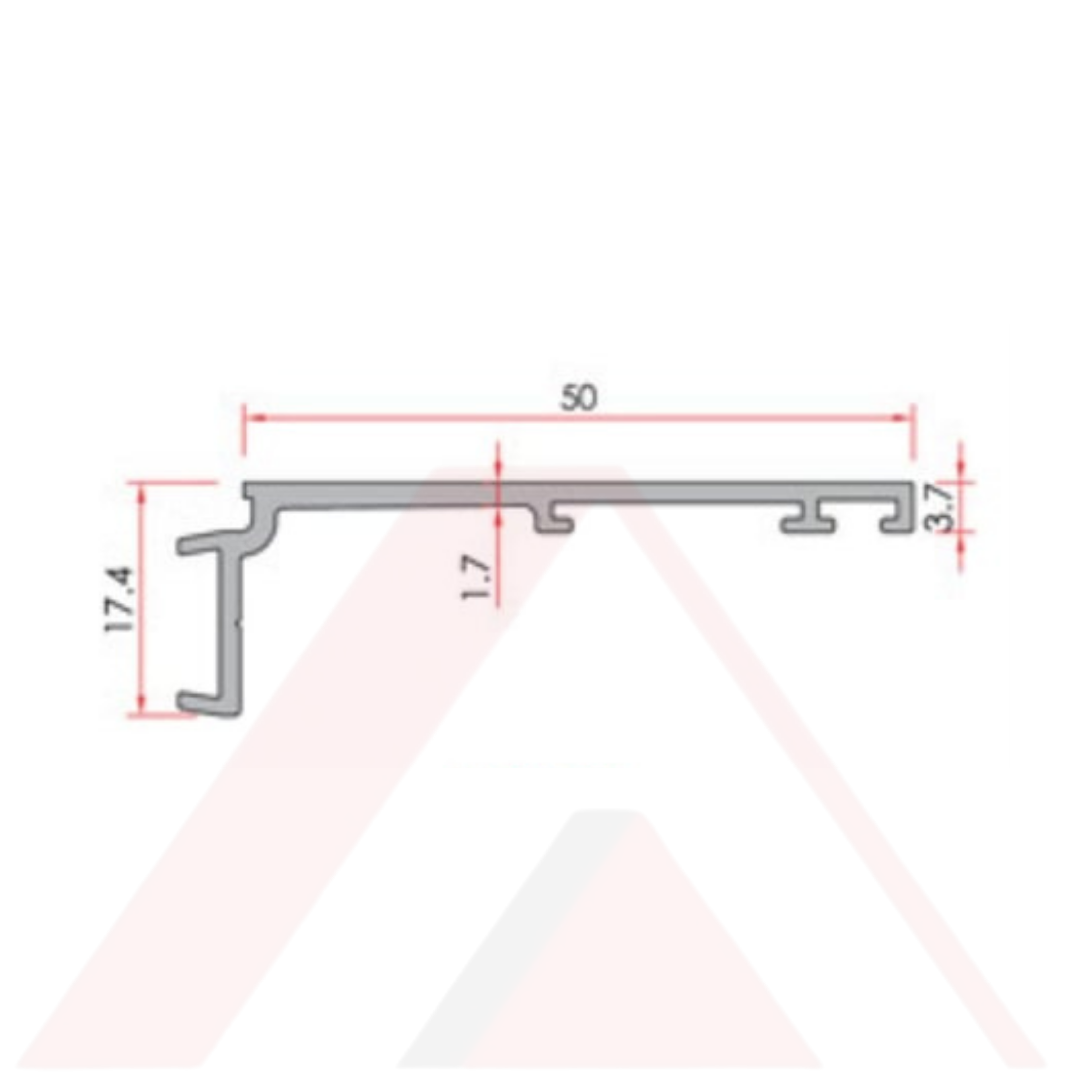 ALUMİNYUM PERVAZ 50 mm