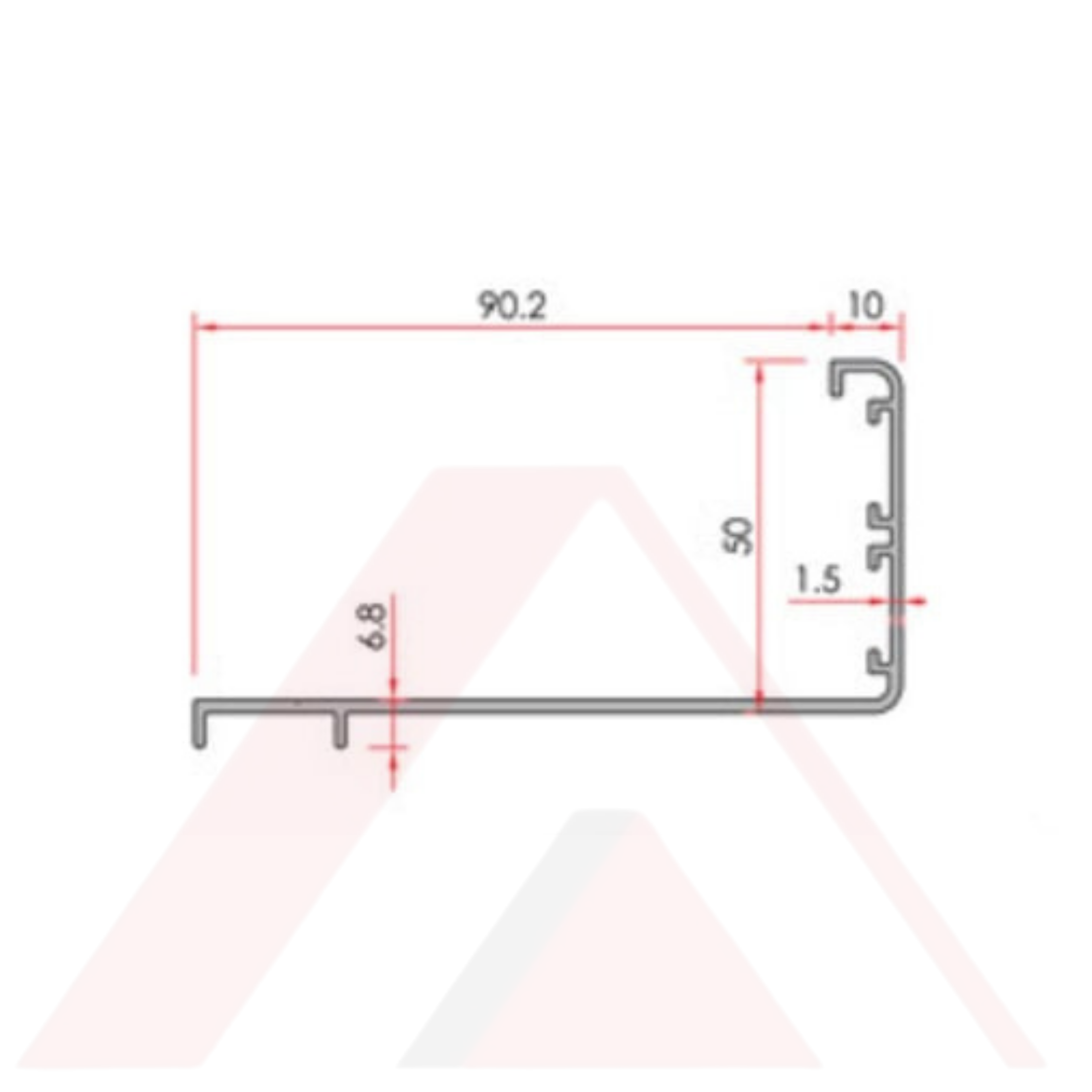 ALUMİNYUM PERVAZ 50X92 mm