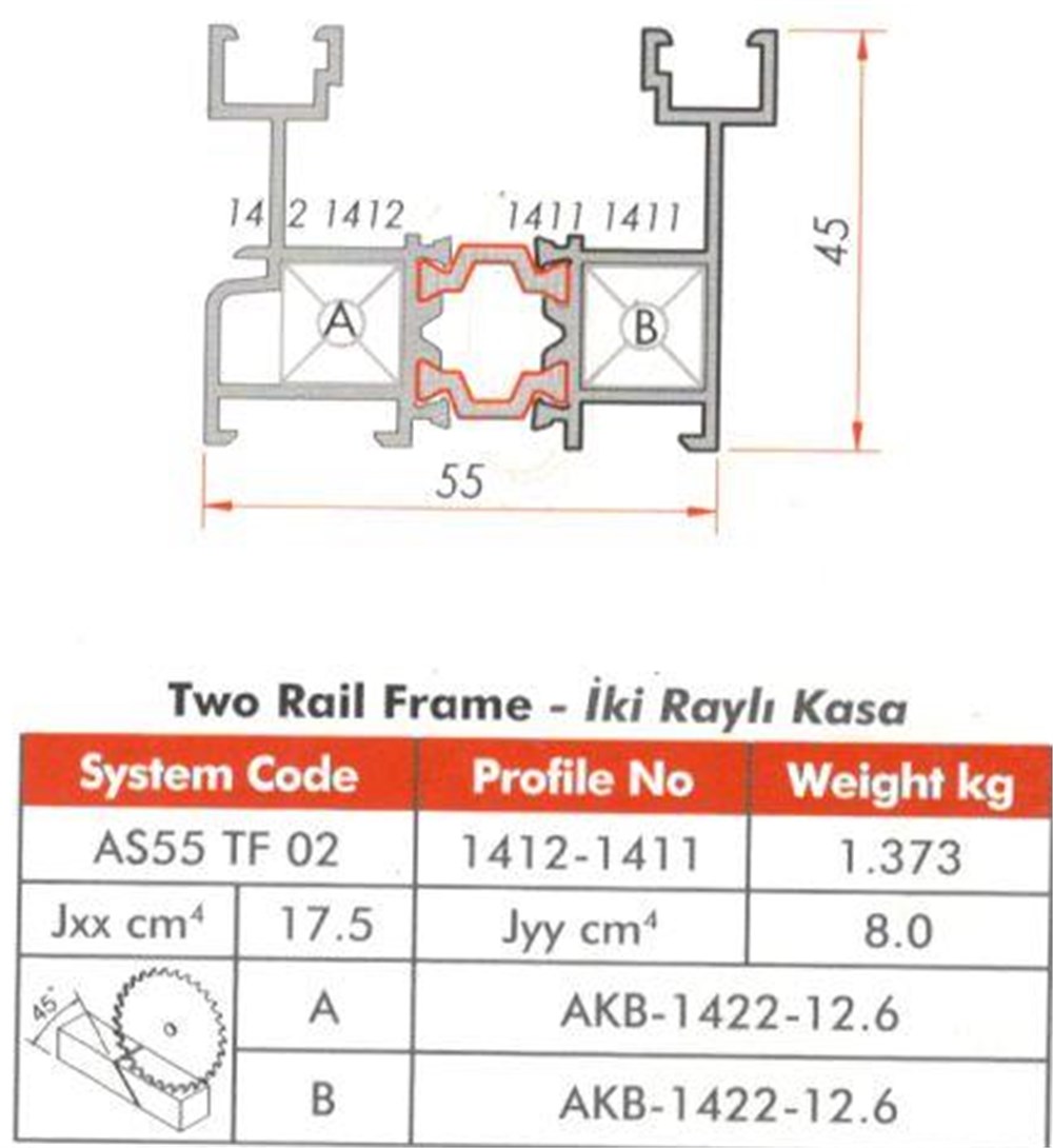 AS55 SÜRME KASA 2 RAYLI 