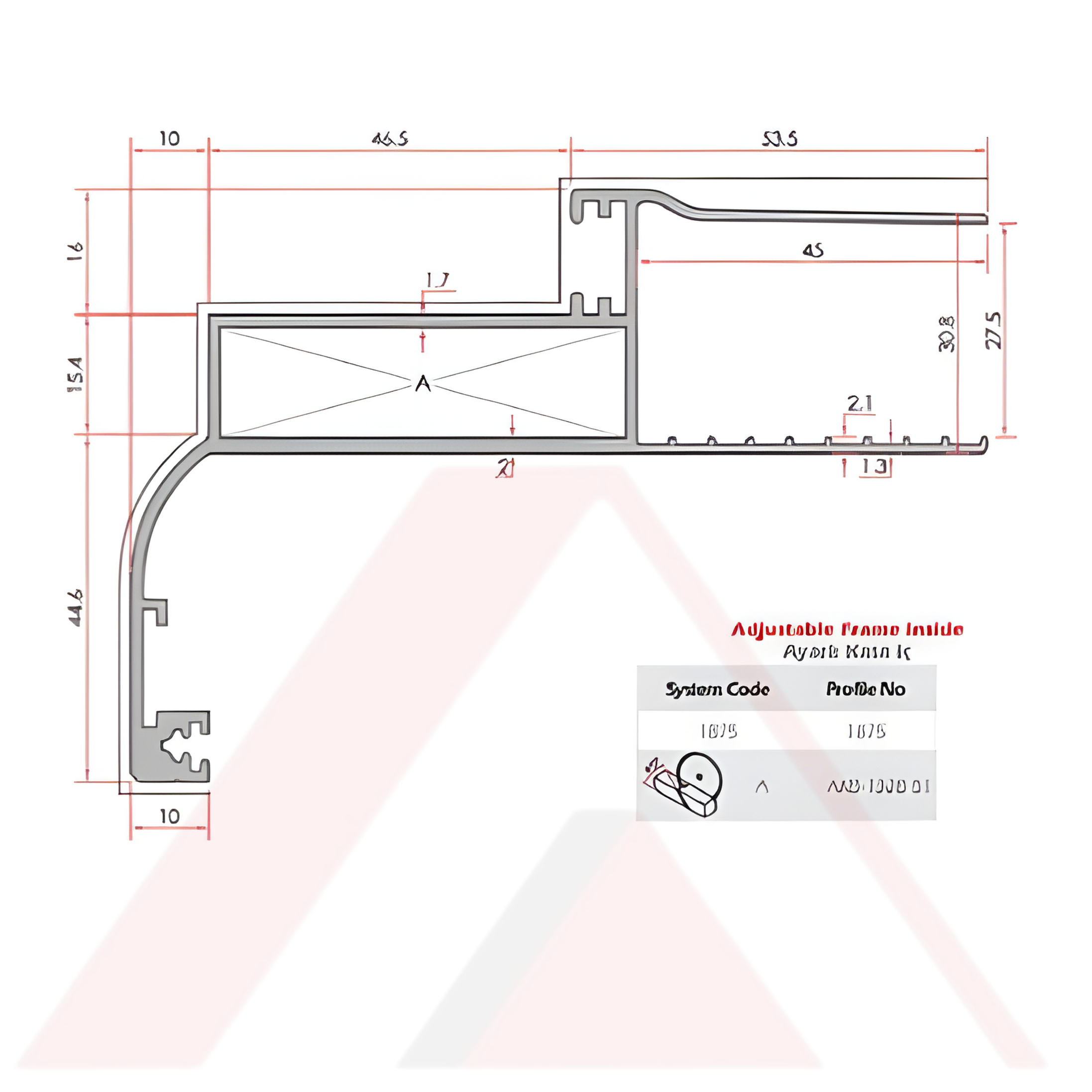 AYARLI KASA İÇ PROFİLİ OVAL
