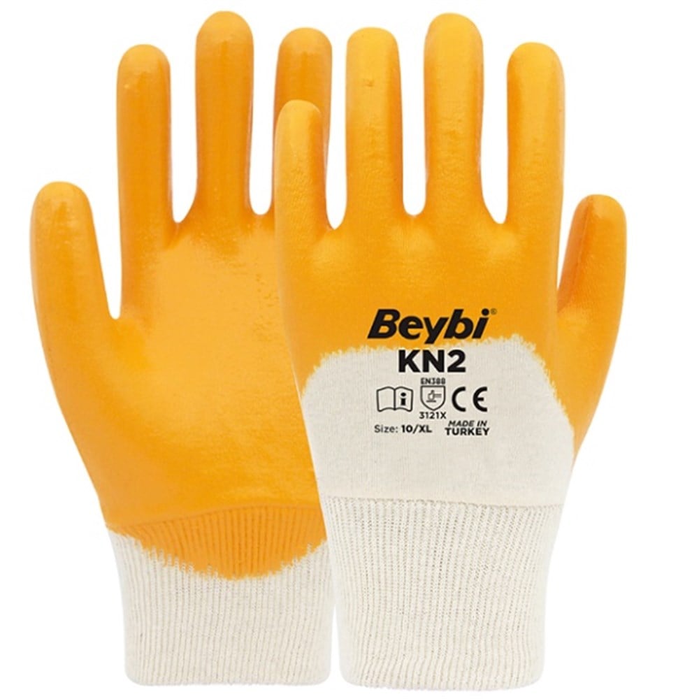 BEYBİ NİTRİL POLY ÖRME ELDİVEN SARI KN2