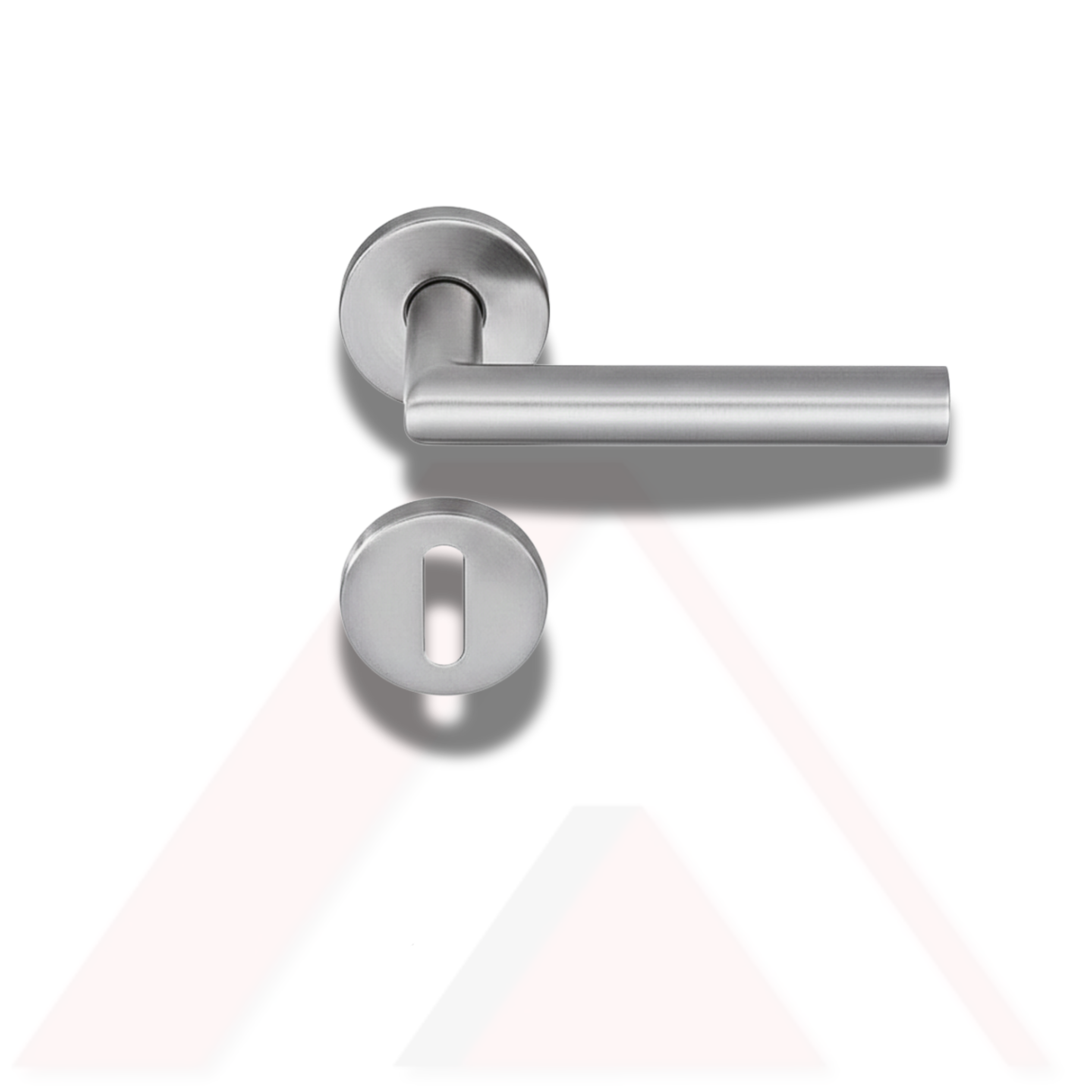 BKS PASLANMAZ İÇ ODA YUVARLAK ROZETLİ KAPI KOLU 8 mm NIRO MATT