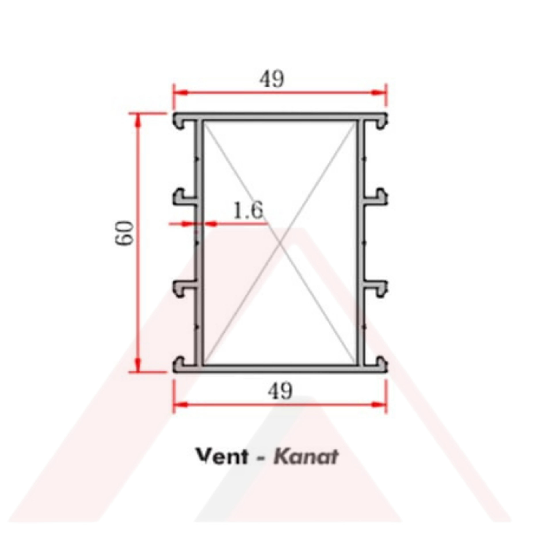 C60 ALUMİNYUM KASA PROFİLİ