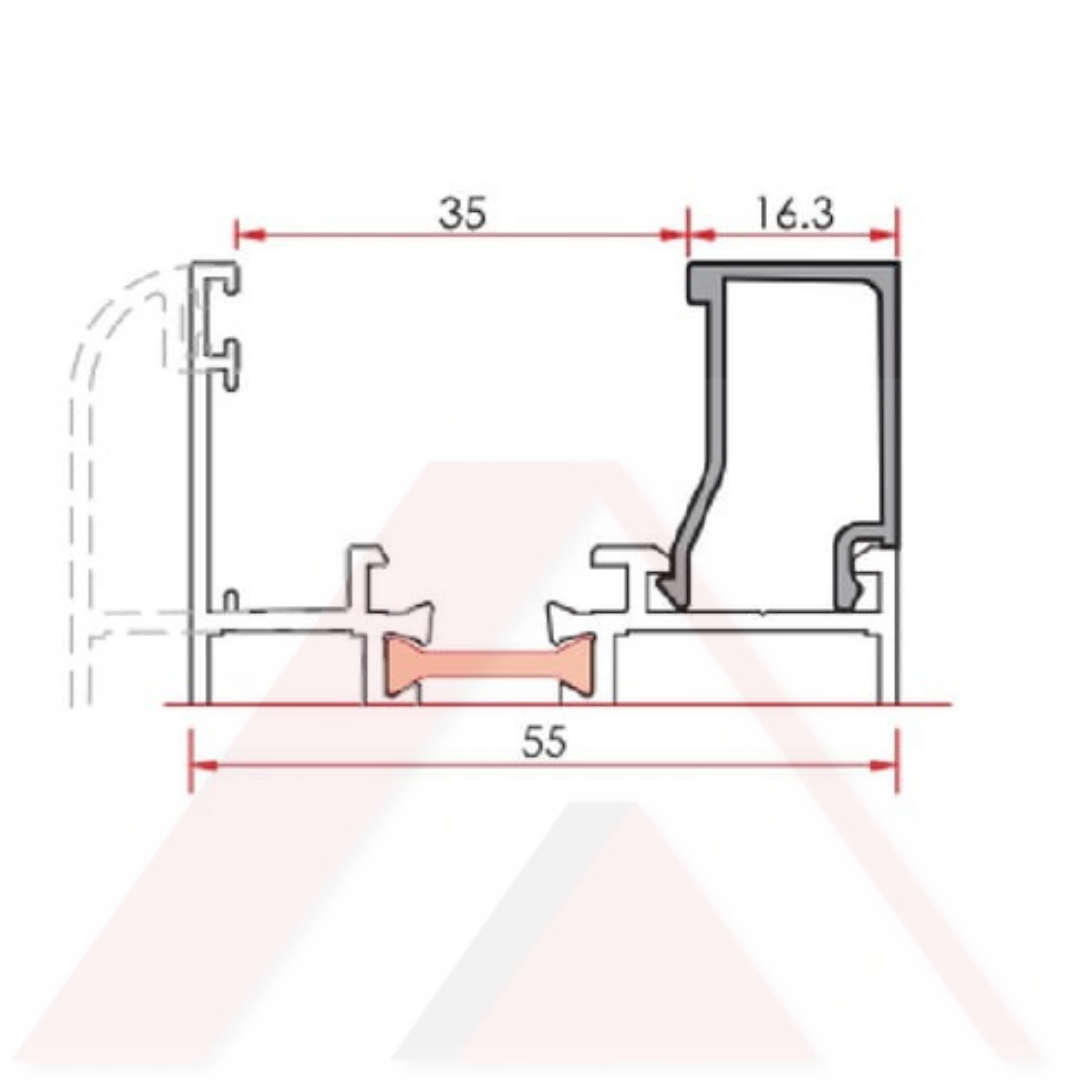 CAM ÇITASI 16,3 mm 