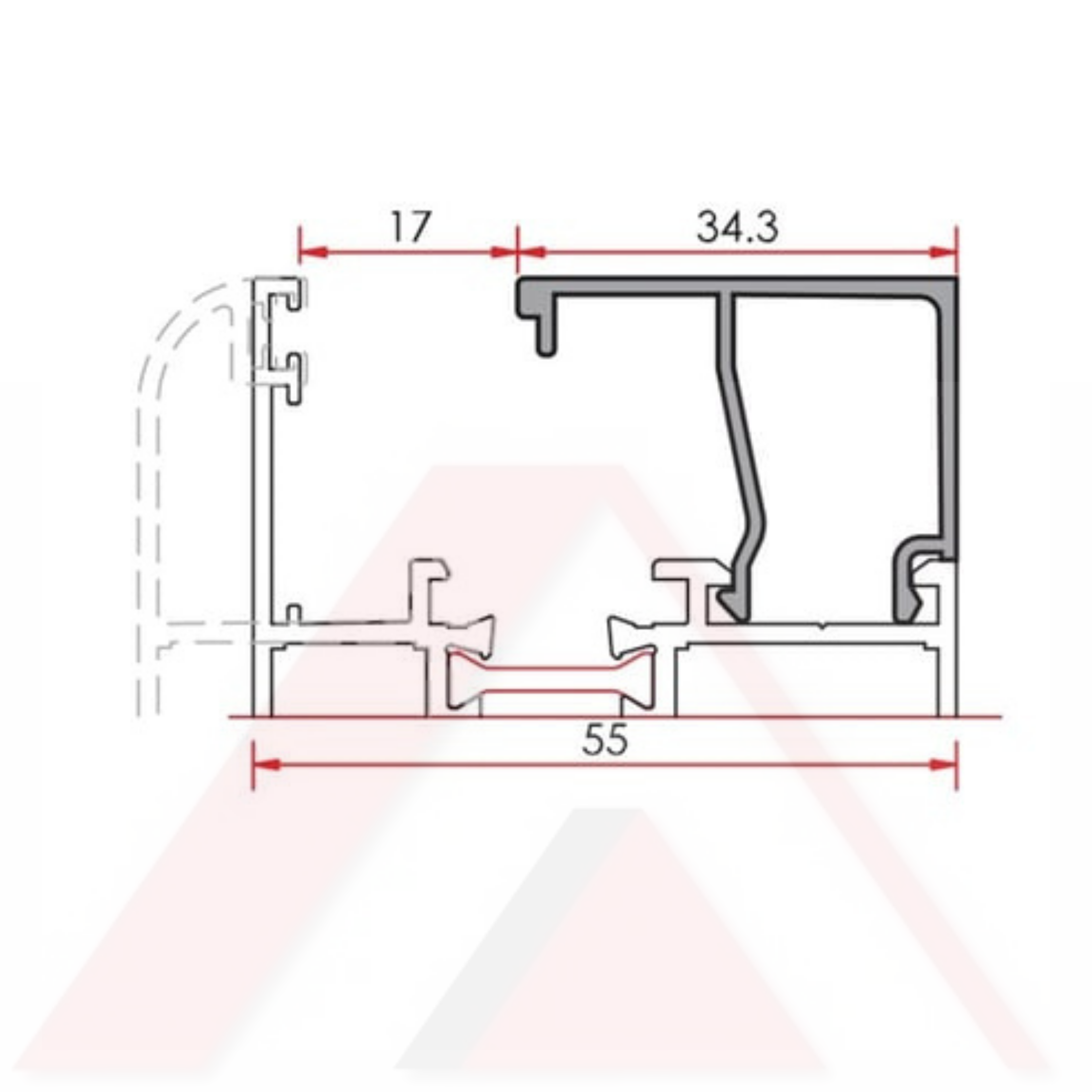 CAM ÇITASI 34,3 mm 