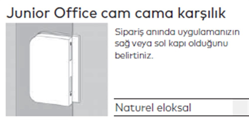 CAM KAPI KİLİT KARŞILIĞI CAM CAMA DORMA JUNIOR 