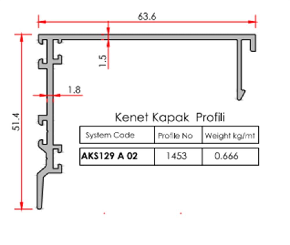 KALDIRSÜR KANAT KENETLEME KAPAĞI