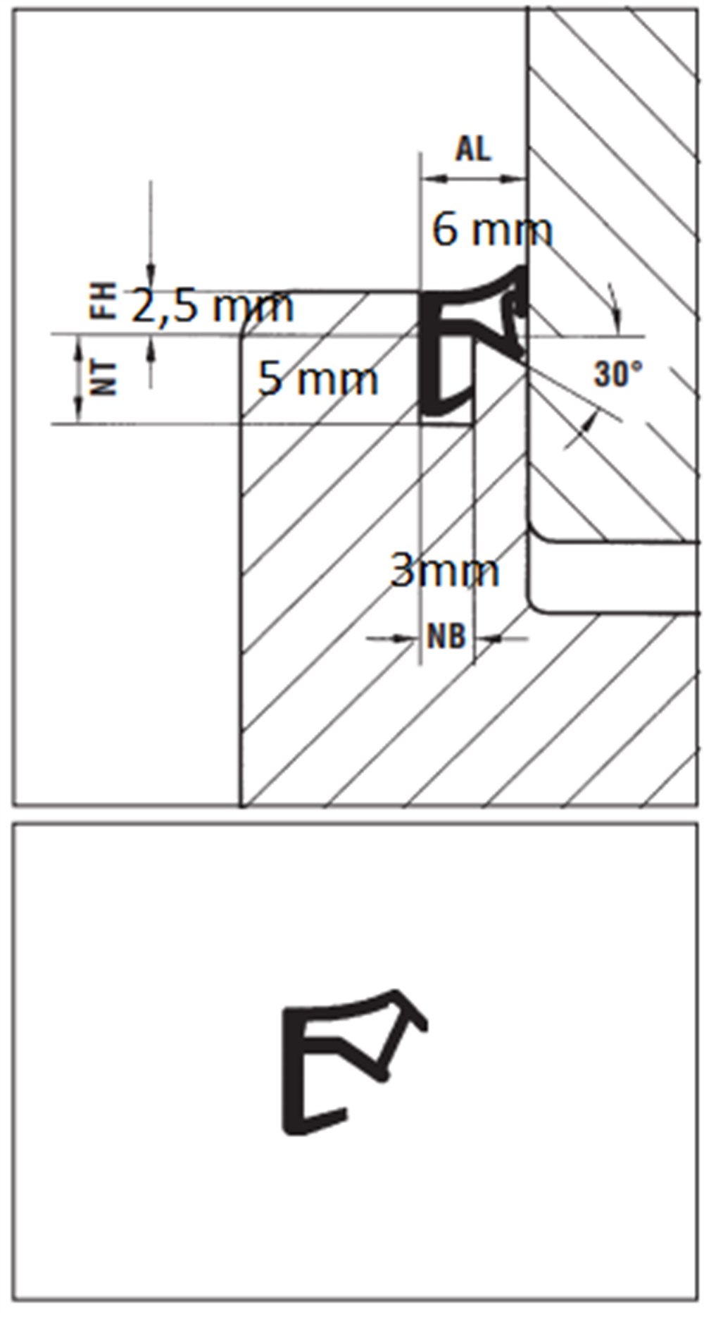 Kanat Bini Contası ACF5511 Kahve 