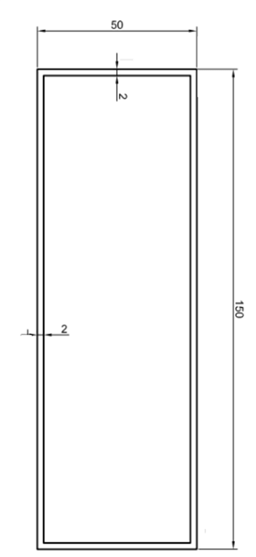 ALUMİNYUM TENTE KUTU PROFİLİ 50X150 mm