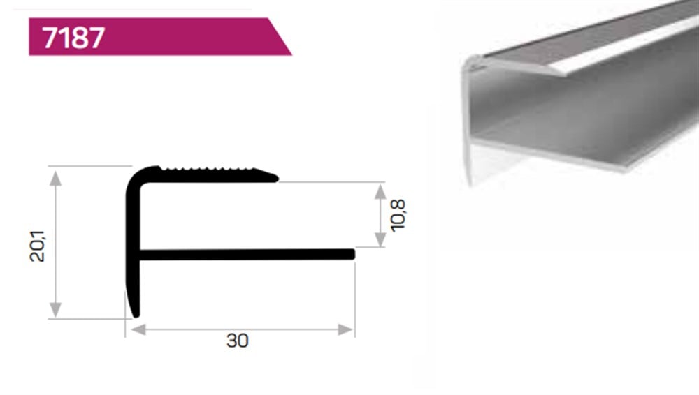 PARKE/FAYANS BASAMAK BİTİM POFİLİ 10,8 mm