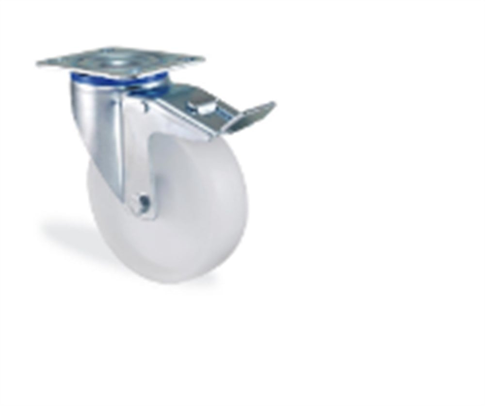 ORTA SANAYİ TİPİ TAŞIMA TEKERİ OYNAR TABLALI FRENLİ  100 mm