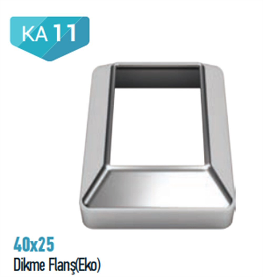 40X25 DİKME FLANŞI KARE KORKULUK İÇİN 