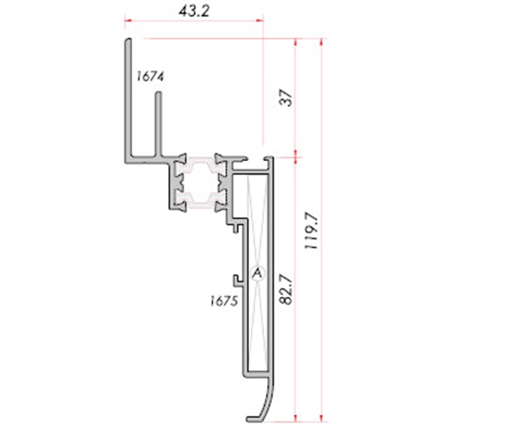 AF68 SKY IŞIKLIK SİSTEMİ PARALEL KANAT ALUMİNYUM PROFİL