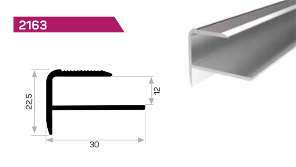 PARKE/FAYANS BASAMAK BİTİM POFİLİ 12  mm
