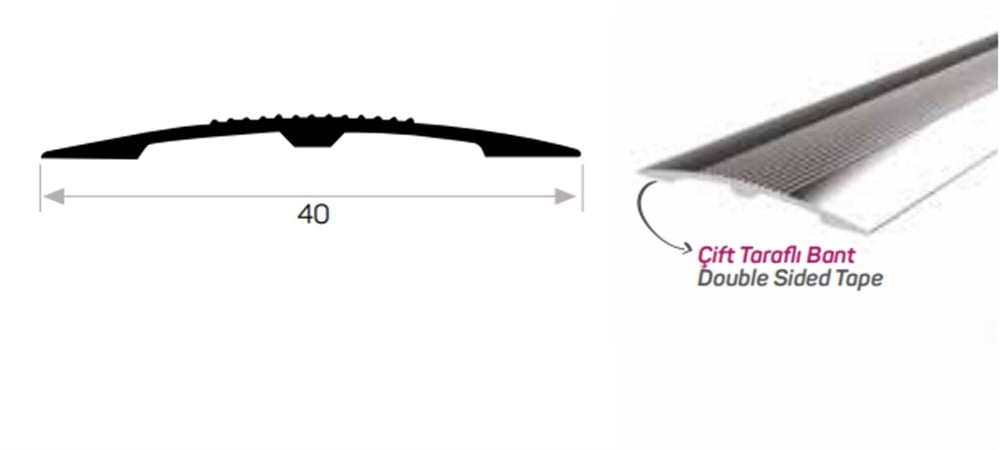 PARKE BİRLEŞİM PROFİLİ OVAL ÇİZGİLİ