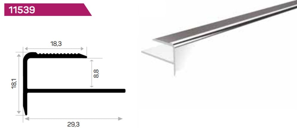 PARKE/FAYANS BASAMAK BİTİM POFİLİ  8,8 mm