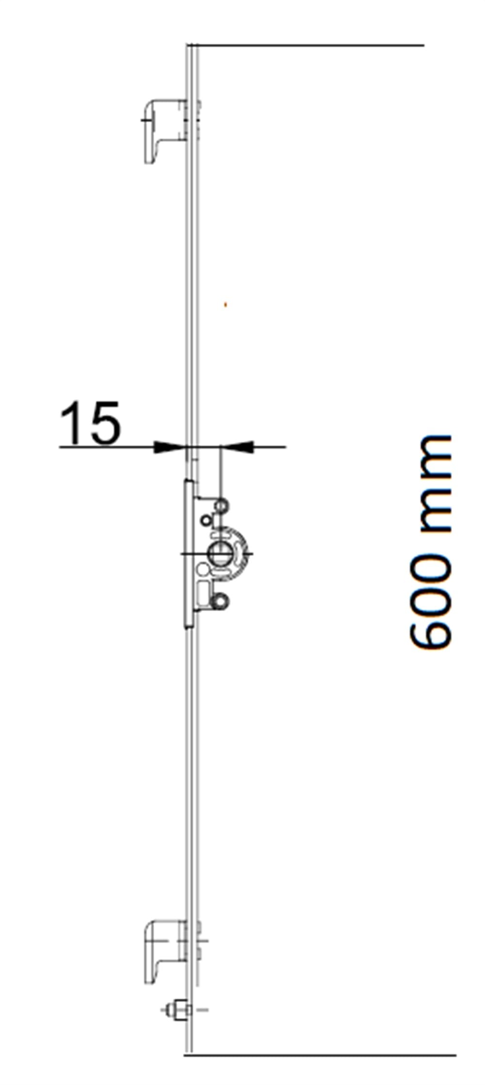 SÜRME KANCALI İSPANYOLET 600 mm