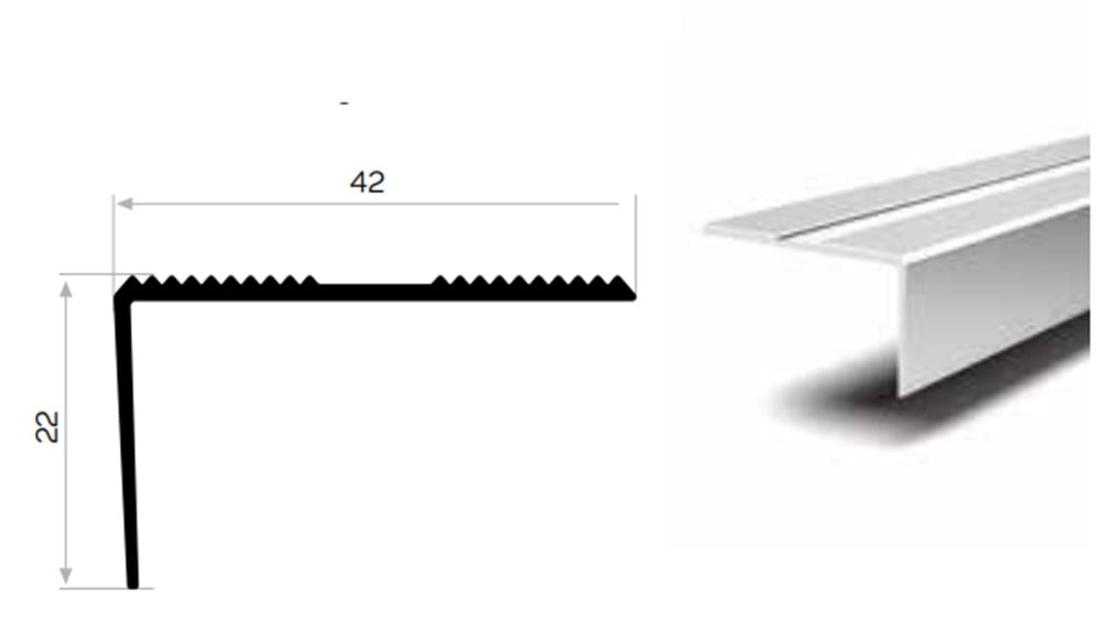 MERDİVEN BASAMAK PROFİLİ ÇİZGİLİ MAT