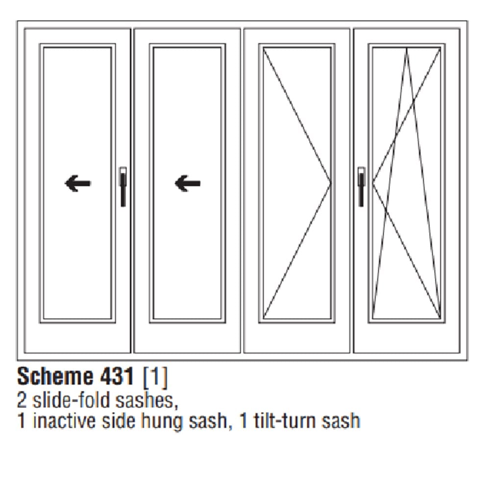 KATLANIR KAPI MEKANİZMA TAKIMI( (4 Kanat -3 Kanat Bir Yöne - 1 Kanat Ayrı)