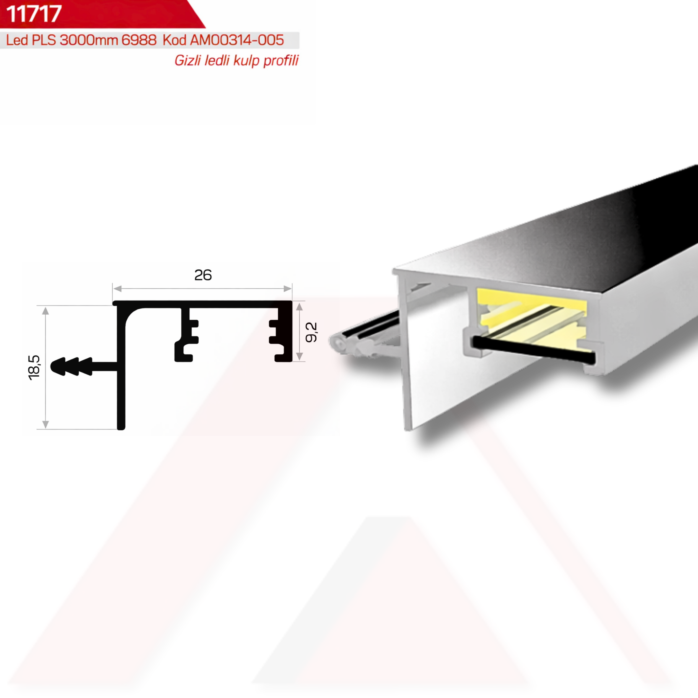 MOBİLYA KULP PROFİLİ 11717