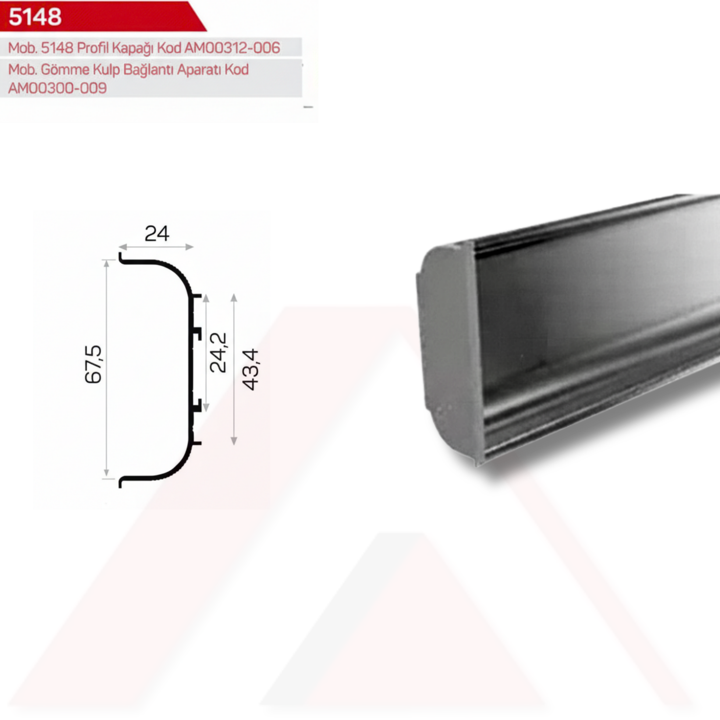 MOBİLYA KULP PROFİLİ 5148