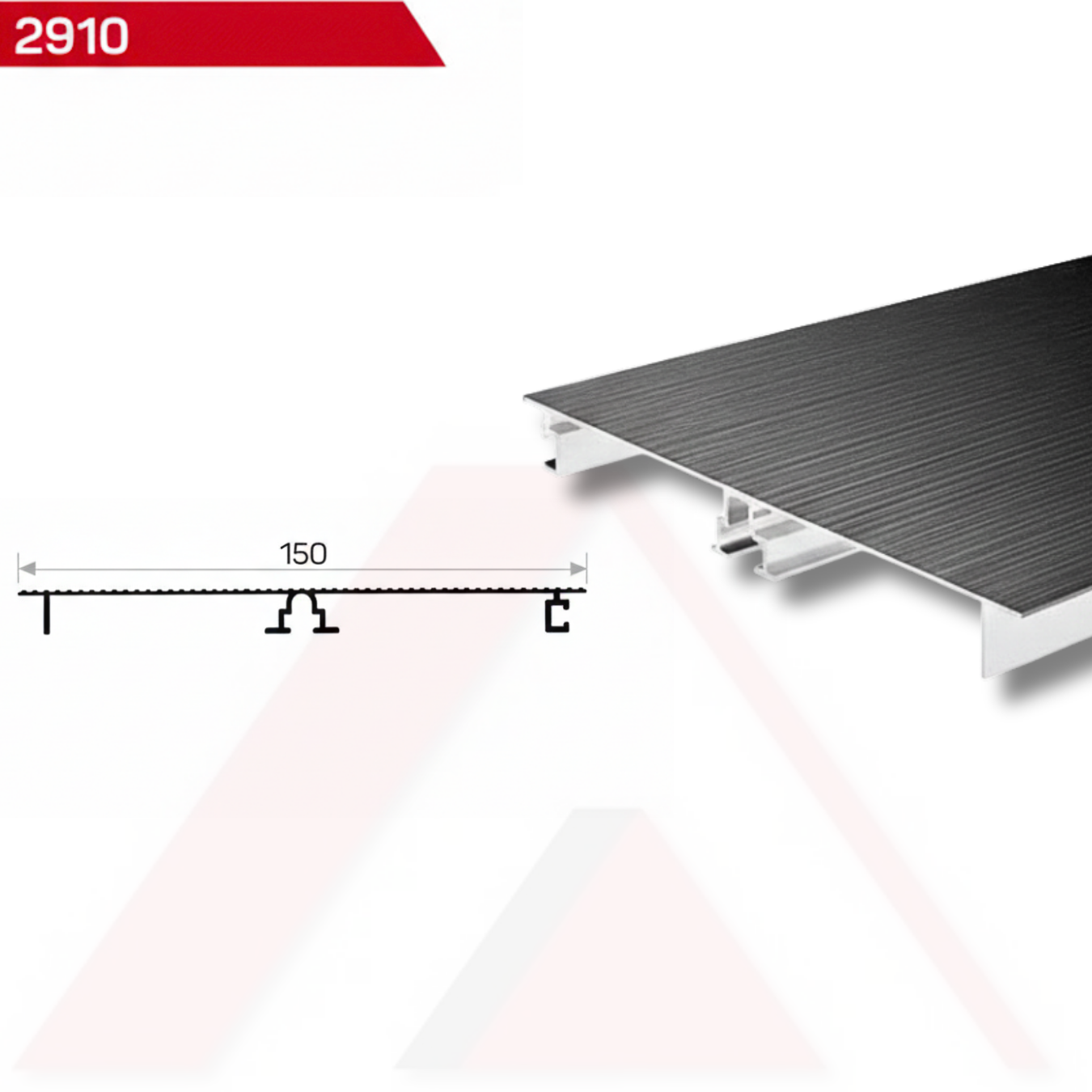 MUTFAK BAZA PROFİLİ ÇİZGİLİ 150 mm