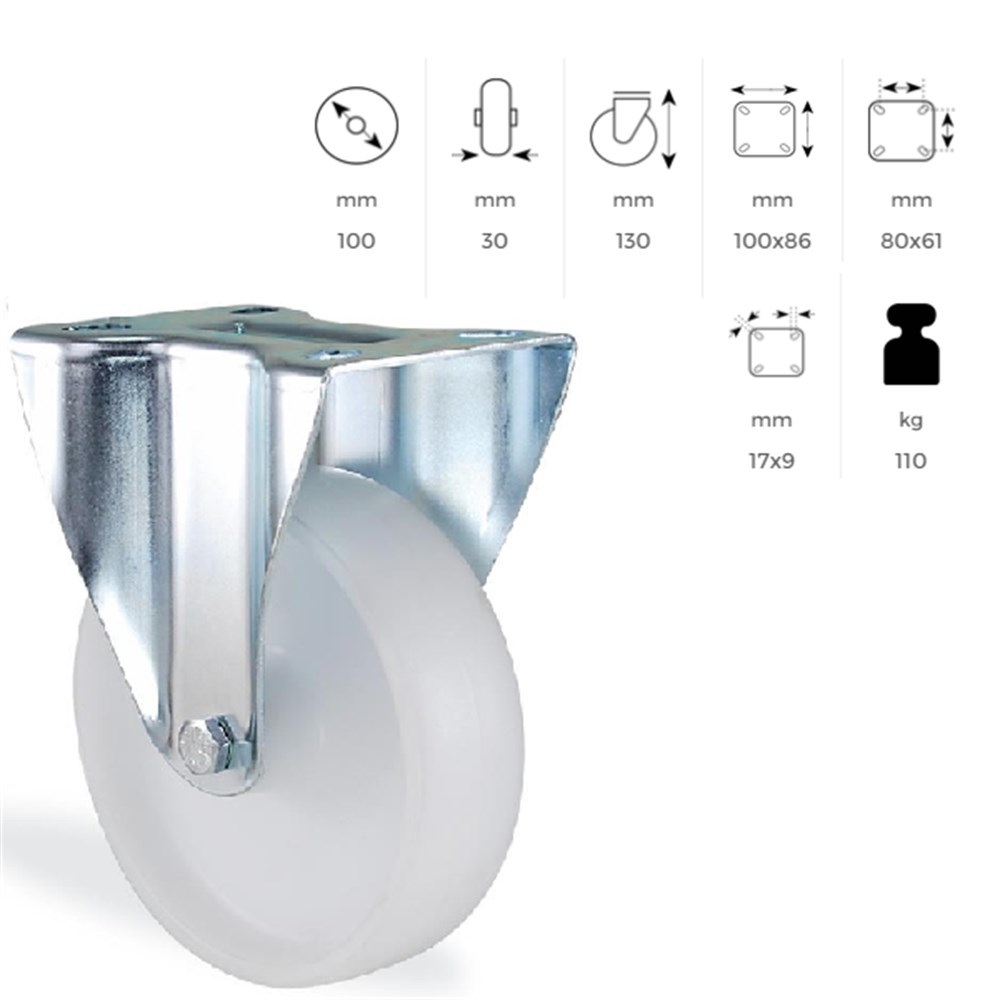 ORTA YÜK TAŞIMA TEKERİ 100 mm  3307 MMB 100