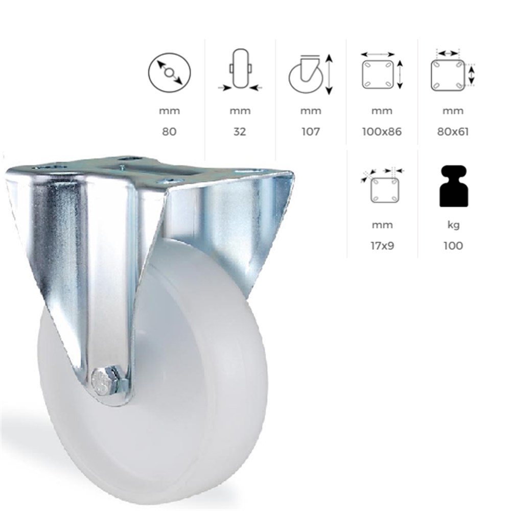 ORTA YÜK TAŞIMA TEKERİ 80 mm  3307 MMB 80