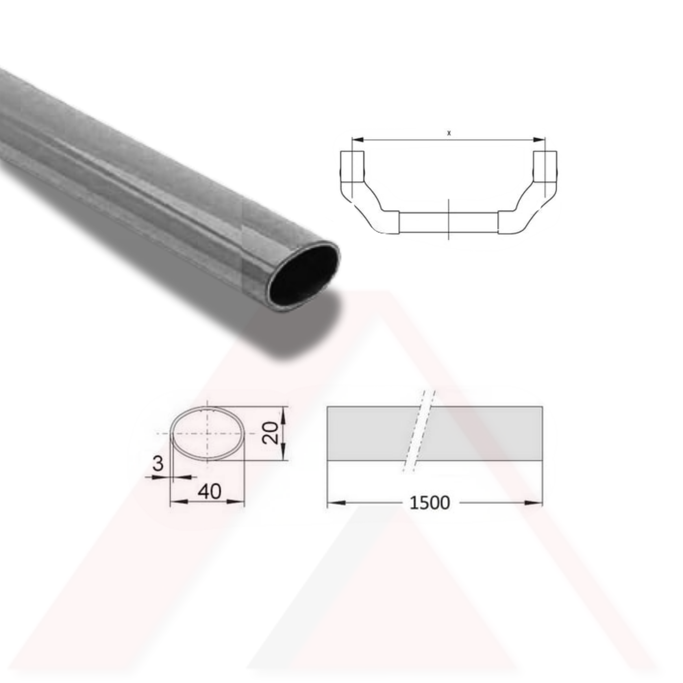 PANİK BAR BAĞLANTI PROFİLİ 1500 mm 1125
