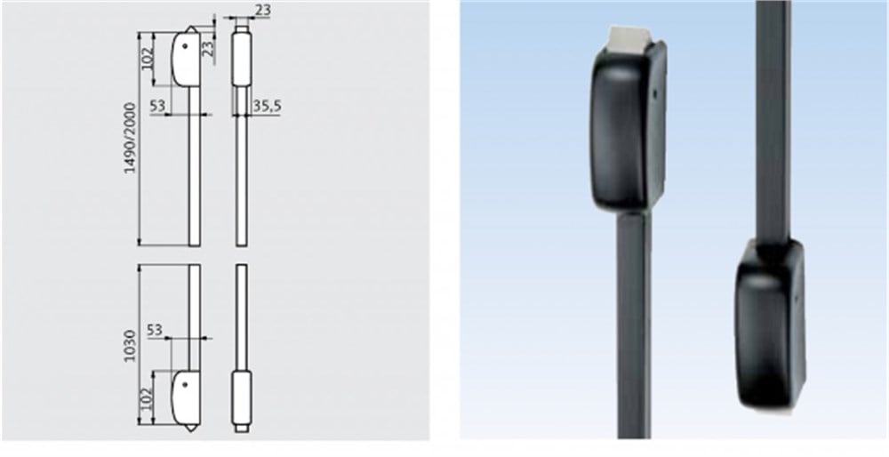 Pasif Kanat Alt Üst Bağlantı Kilit (max.2500 mm)