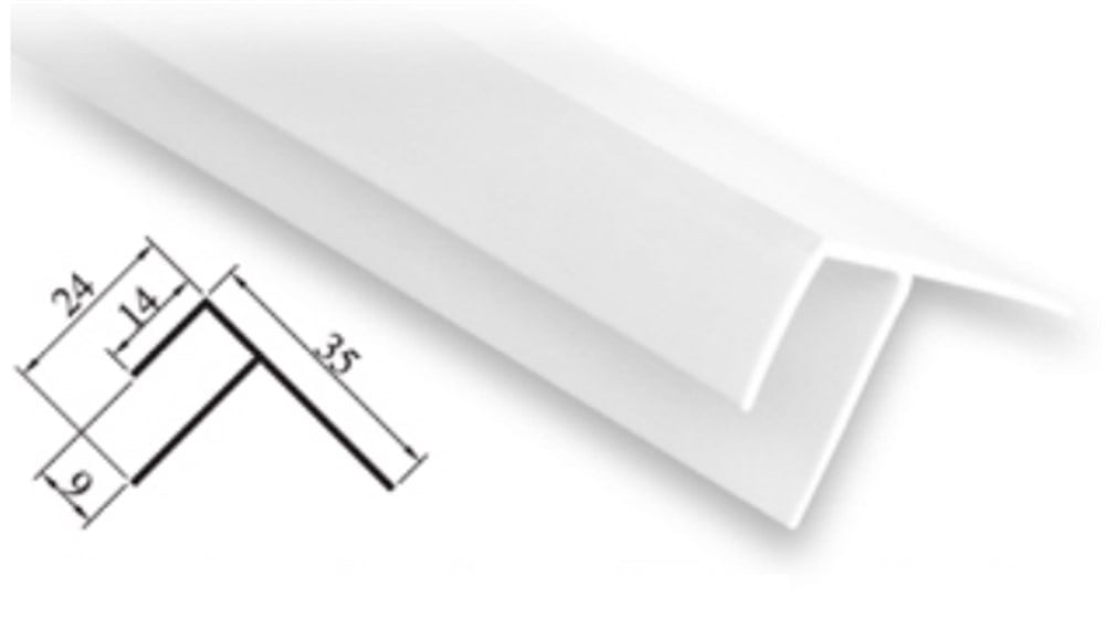 Plastik F Profili 24x435