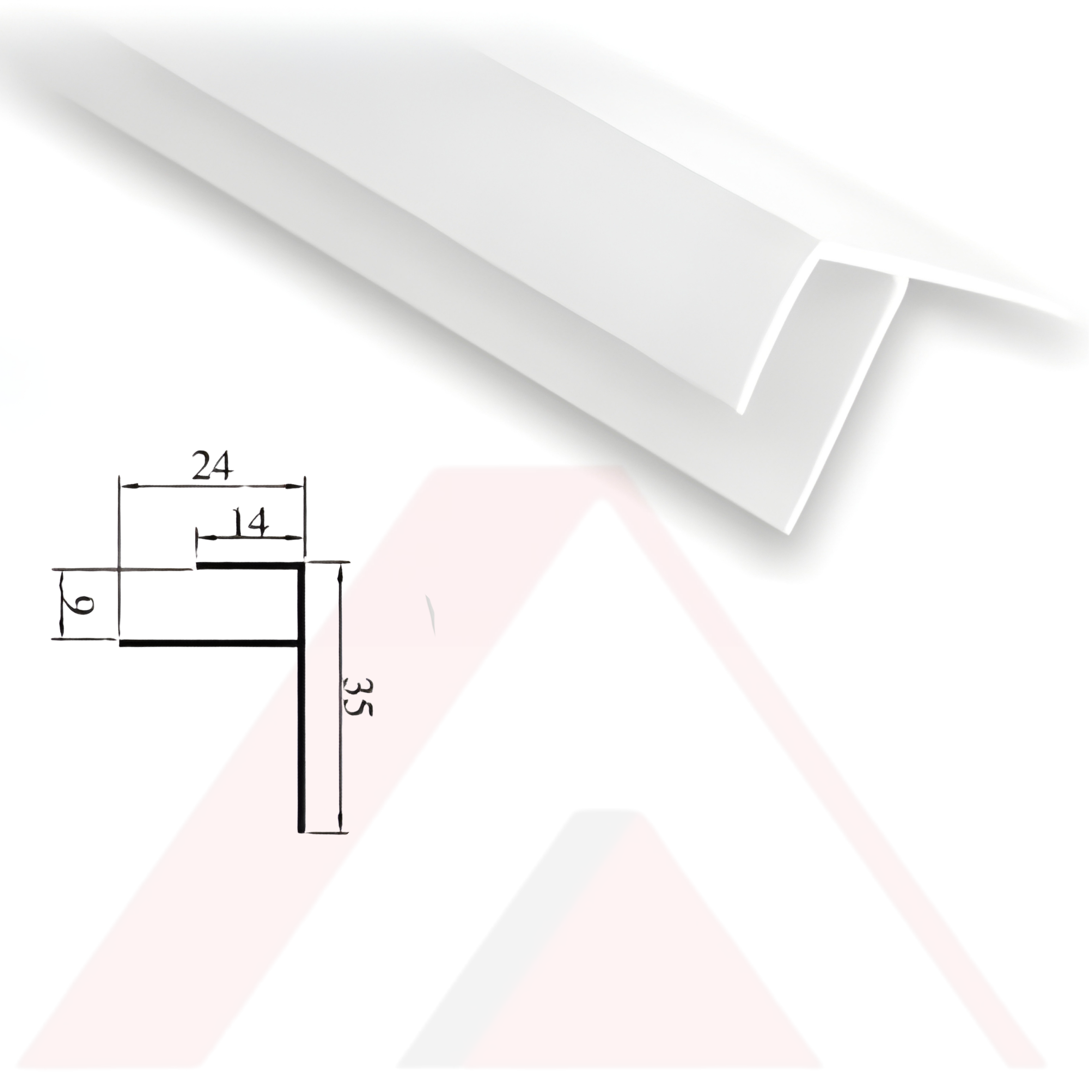 Plastik F Profili 24x435