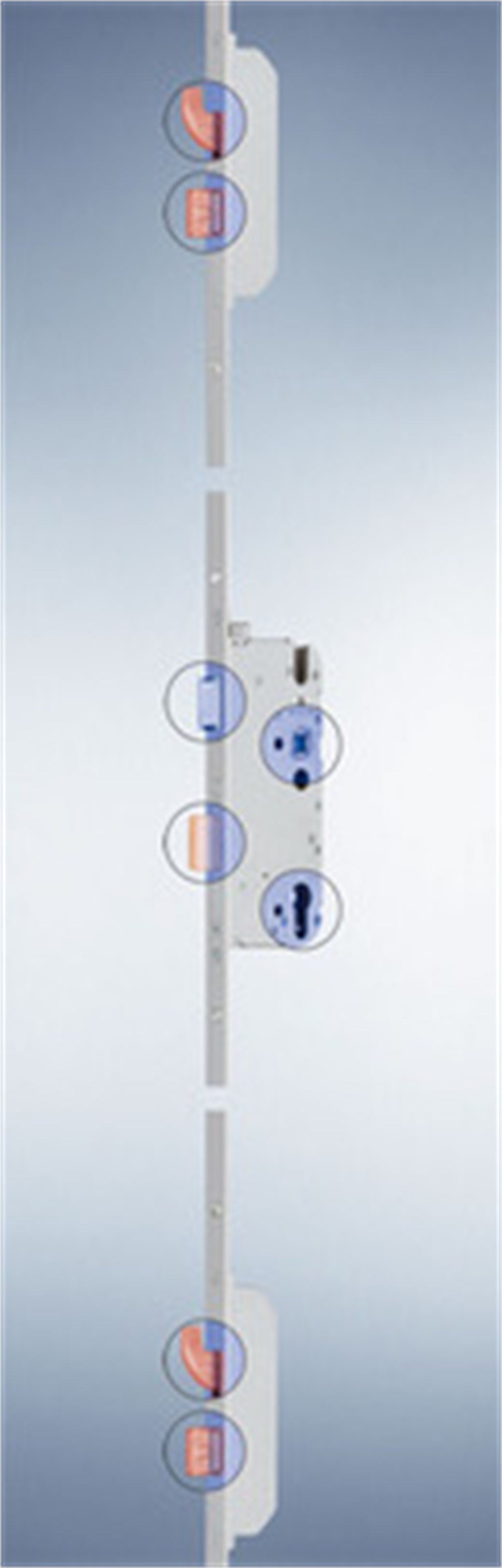 SECURY DR 35/92 ÇİFT SÜRGÜ DİLLİ KAPI İSPANYOLETİ