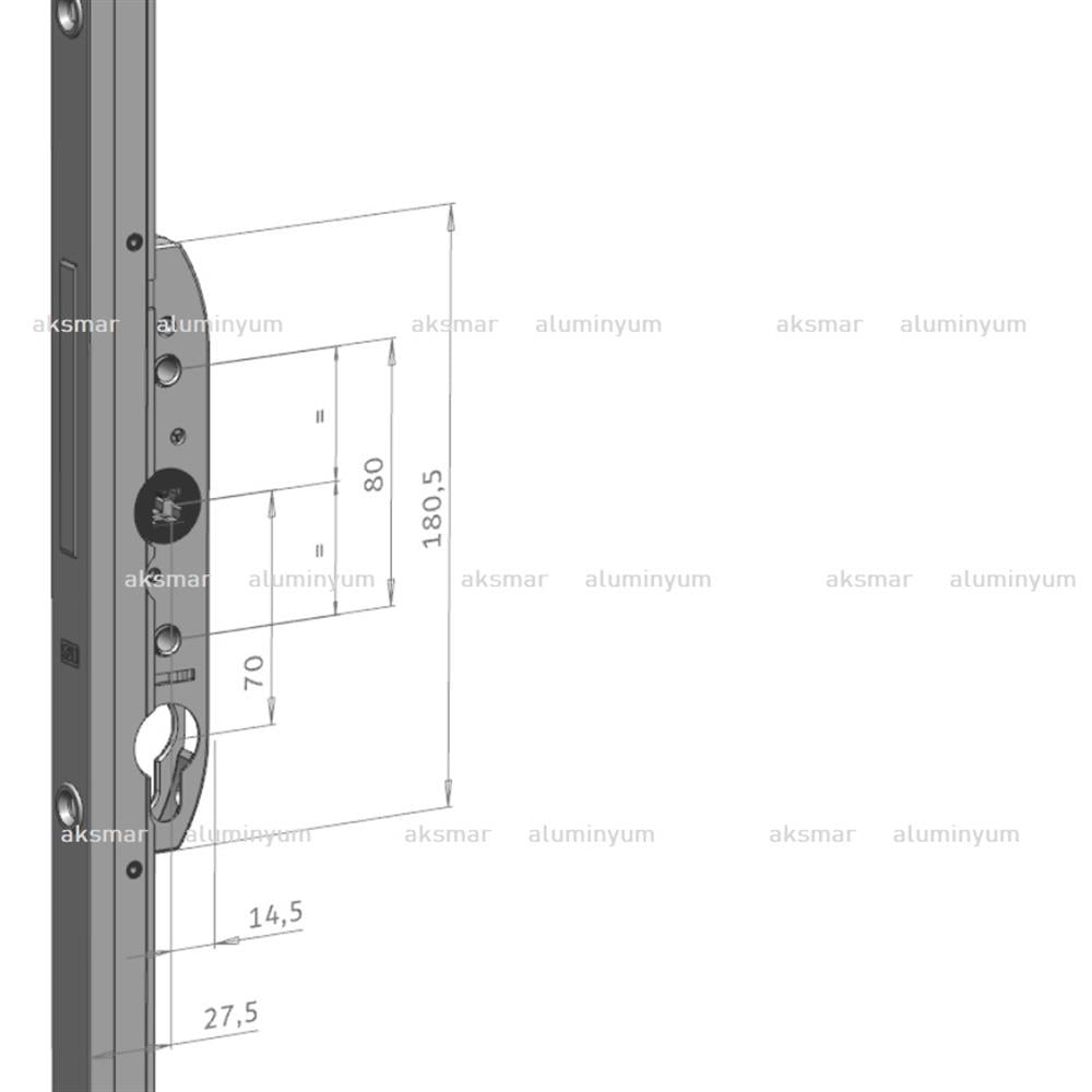 SI AUBI HEBESCHIEBE KALDIR SÜR İSPANYOLET 27,5mm HS150, HS200