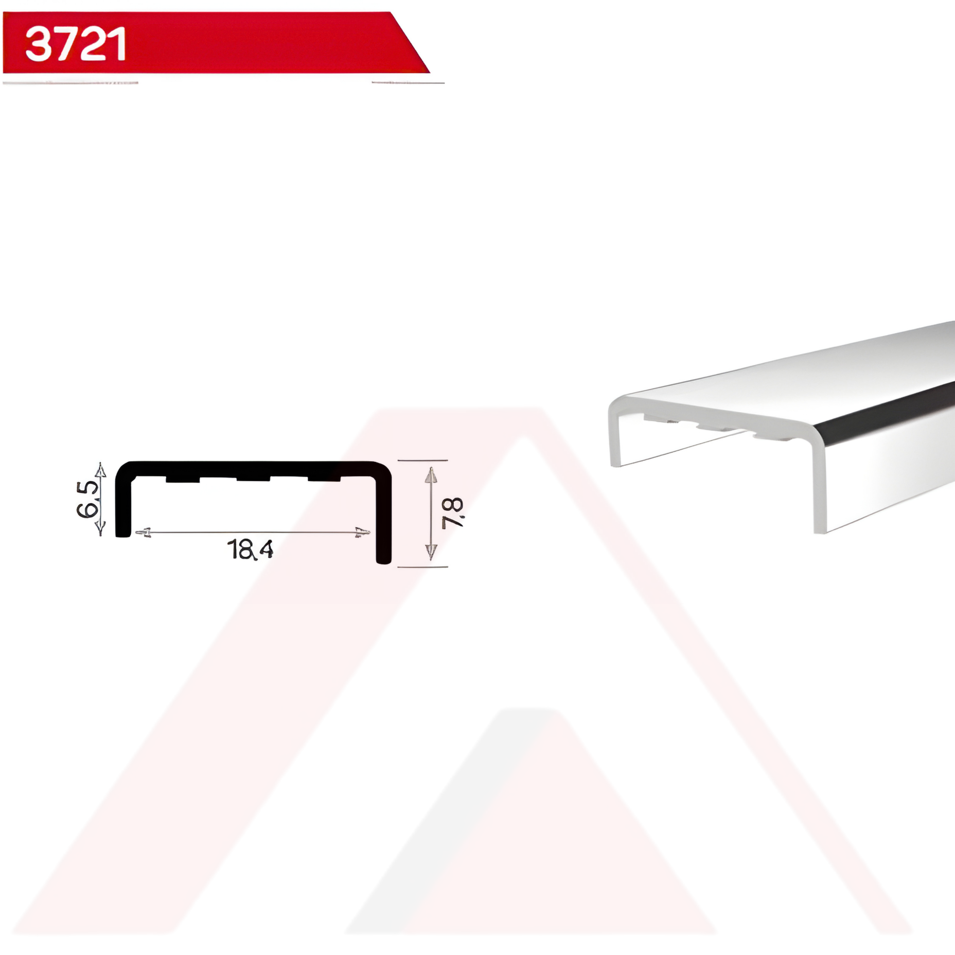 SUNTA U ALUMİNYUM PROFİL 18,4 mm